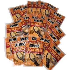Hot Hands Toe Warmers with Adhesive 25 Pairs Air Activated Odor Absorbing